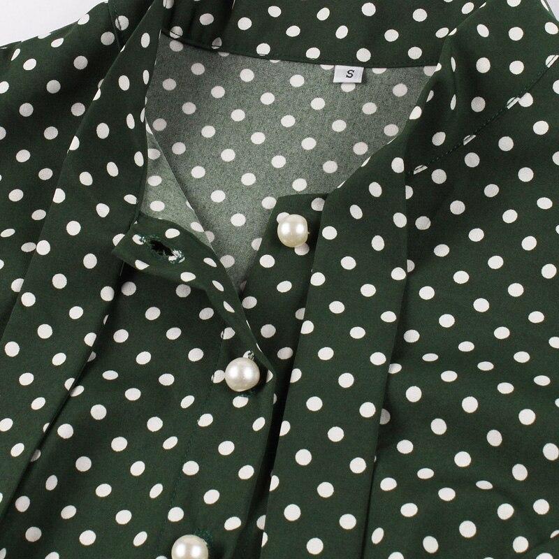 Abito Vintage A Pois Verde Anni '50