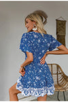 Abito Blu Floreale Vintage