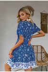 Abito Blu Floreale Vintage
