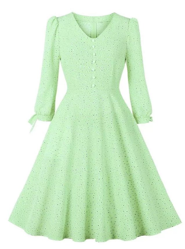 Abito Vintage Con Bottoni