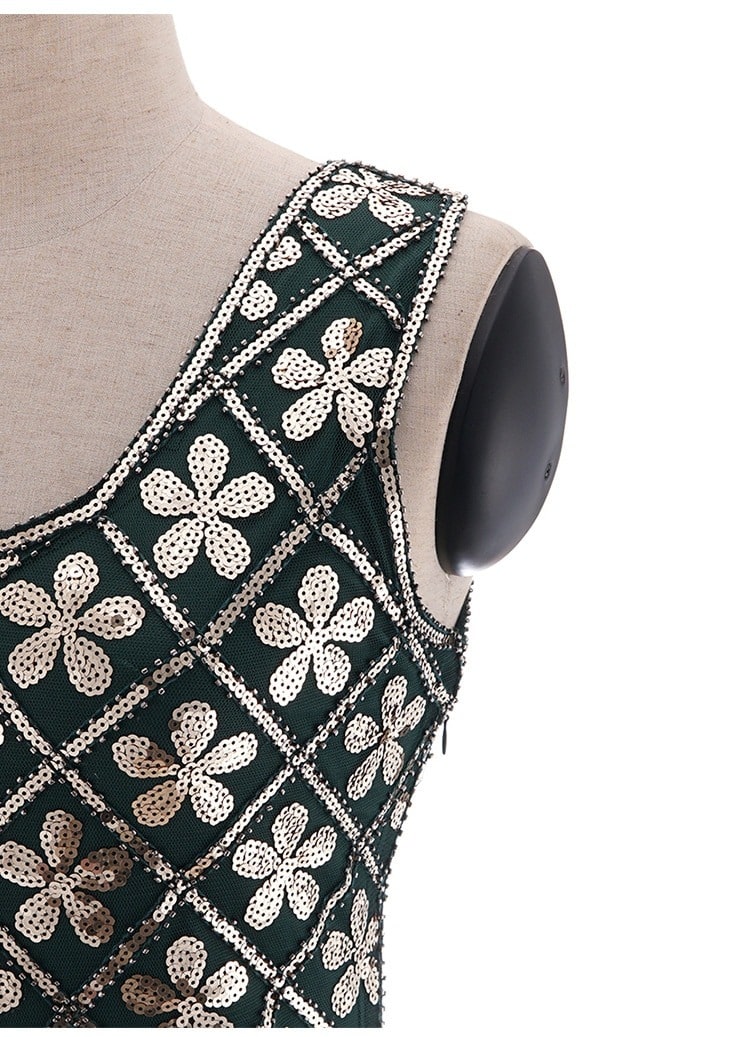 Abito Charleston Anni '20 - Verde E Oro