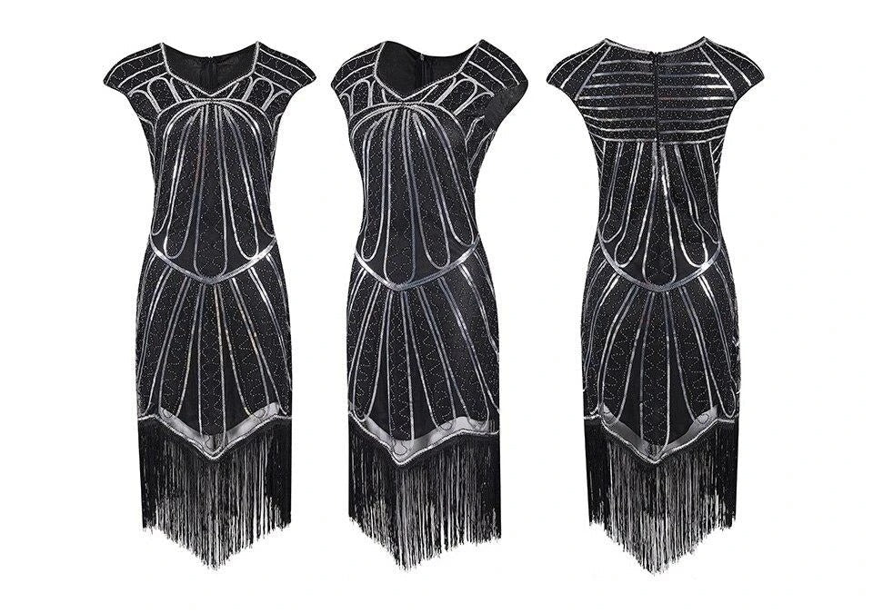 Abito Charleston Anni '20 Argento