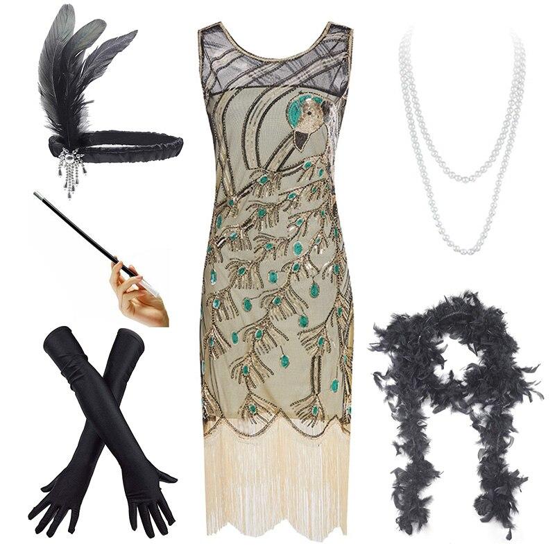 Abito Da Cocktail Dorato Anni '20