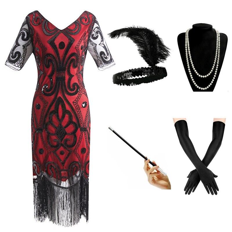 Abito Da Sera Rosso Anni '20