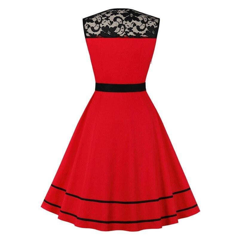 Abito Da Sera Rosso Vintage Rockabilly