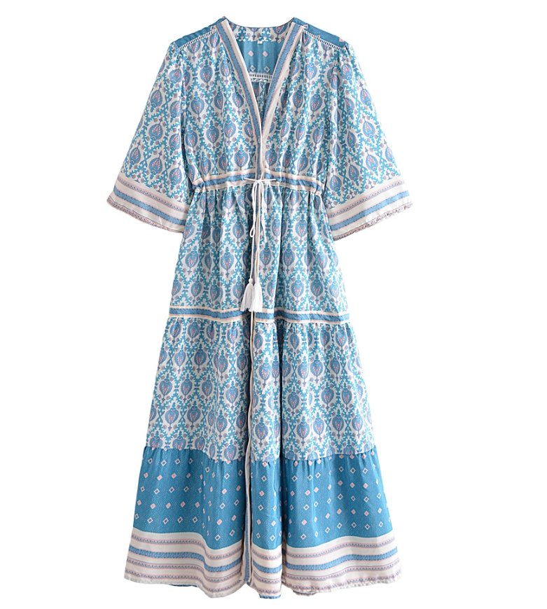 Abito A Trapezio Taglie Forti Anni '70