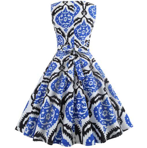 Abito Anni '50 Nero E Blu