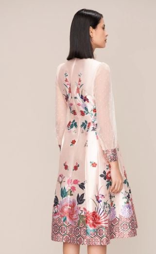 Abito Floreale Anni '40 Rosa