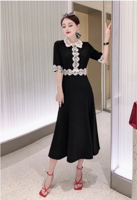 Abito Tubino Nero Vintage