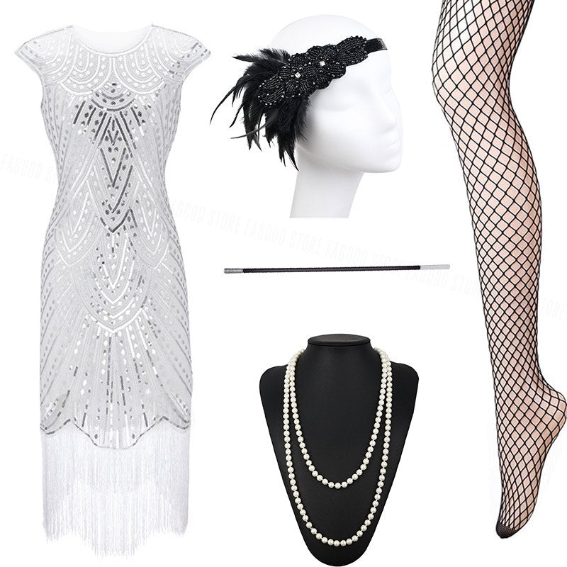 Abito Gatsby Bianco Anni '20