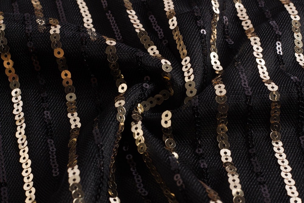 Abito Gatsby Corto Nero E Oro