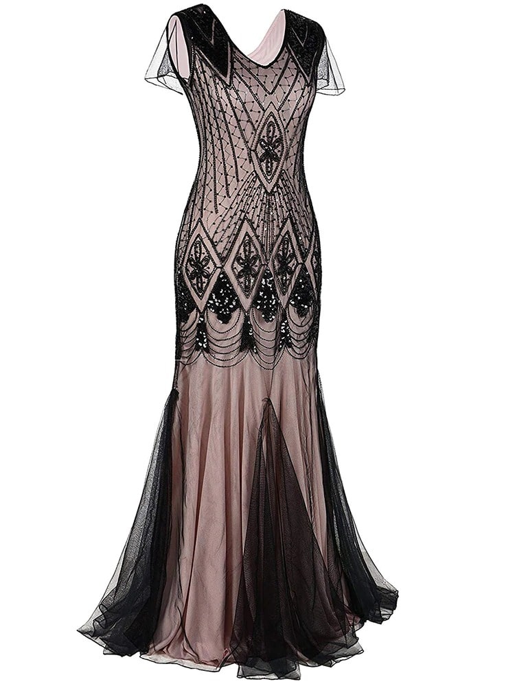 Abito Gatsby Lungo Rosa Haute Couture