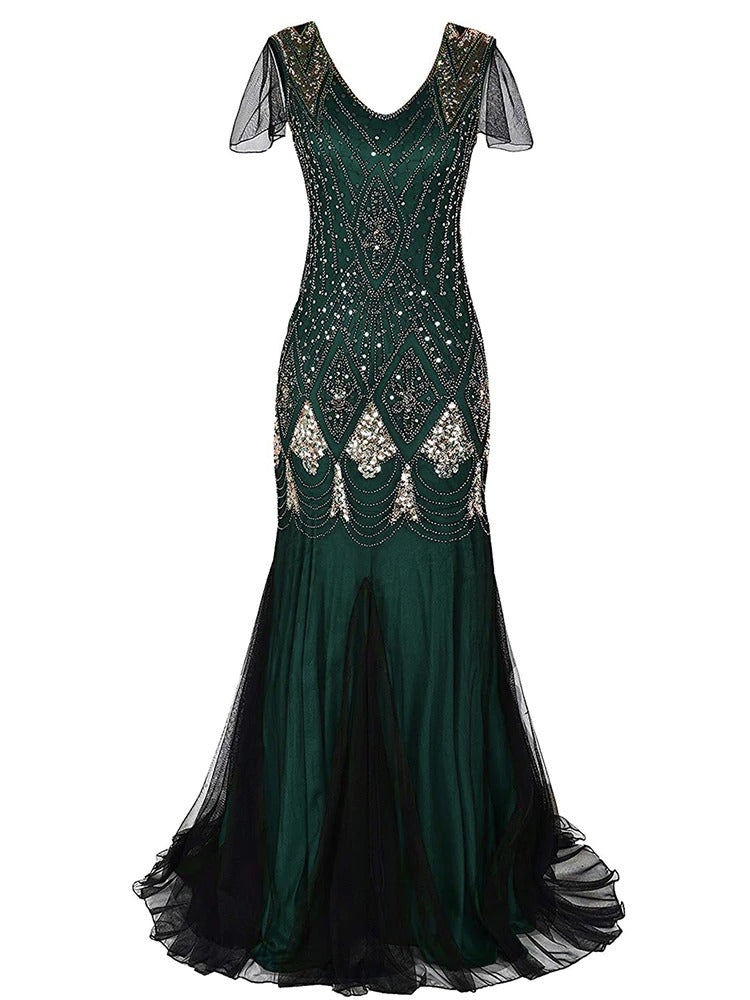 Abito Gatsby Lungo Haute Couture Verde