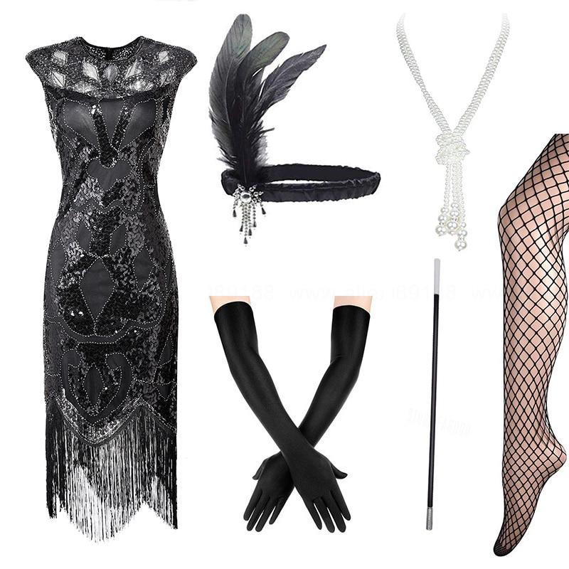 Abito Ispirato Agli Anni '20 Nero