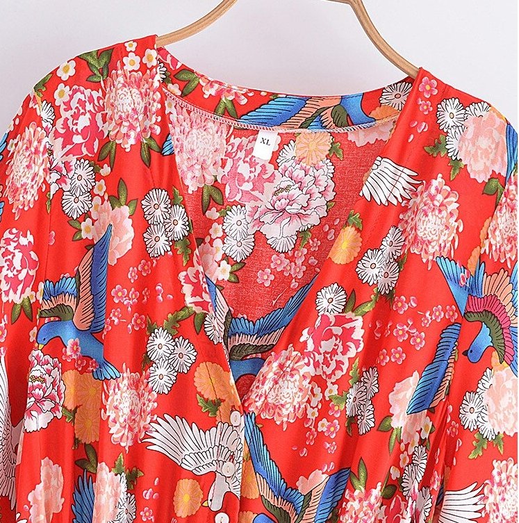 Abito Lungo Floreale Anni '70