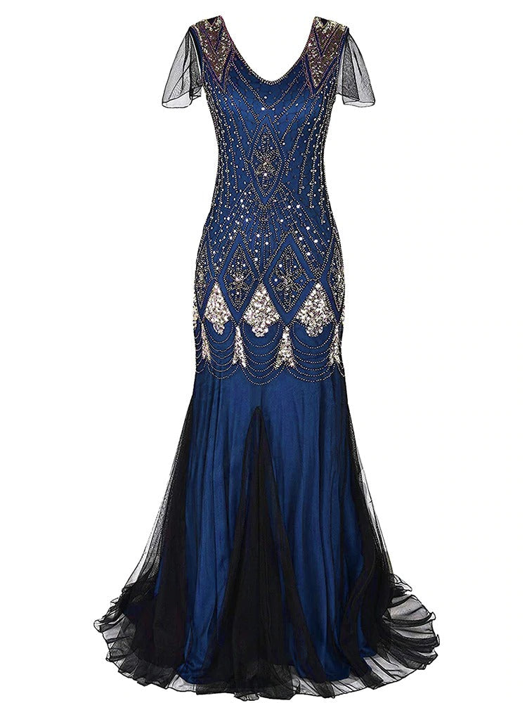 Abito Gatsby Lungo Haute Couture Blu