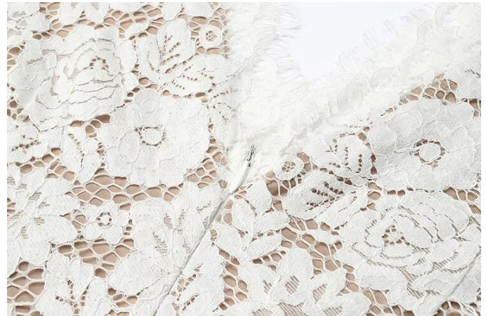 Abito Da Sposa Vintage In Pizzo Bianco