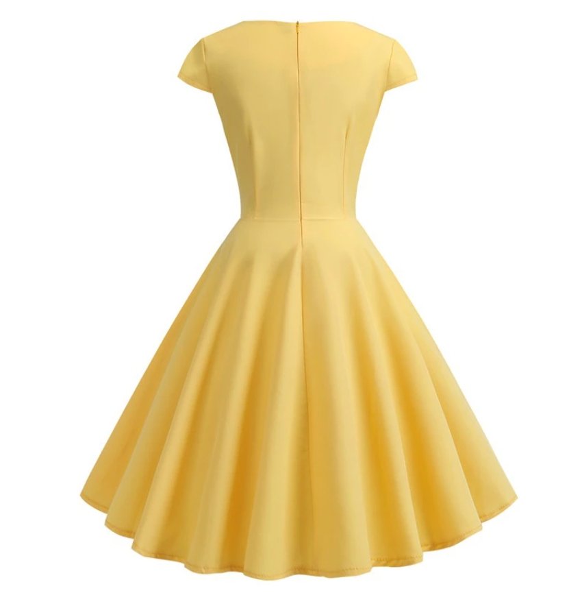Abito Bustier Anni '60 Giallo