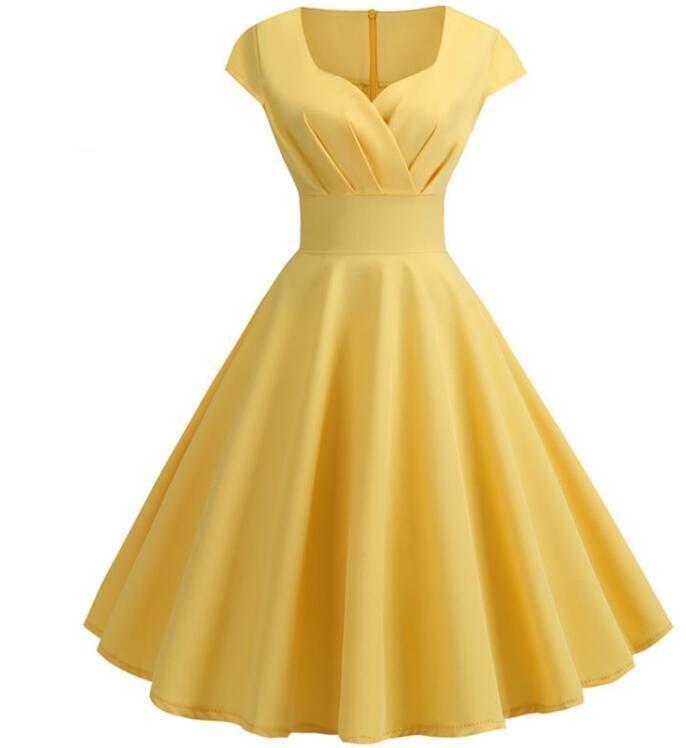 Abito Bustier Anni '60 Giallo