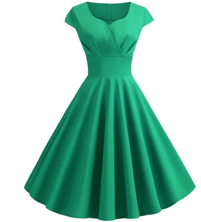 Abito Midi Vintage Verde