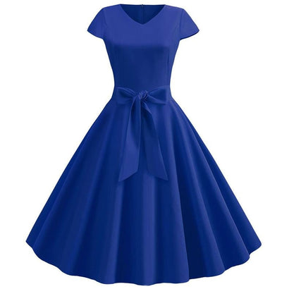 Abito Pin Up Anni '50 Blu