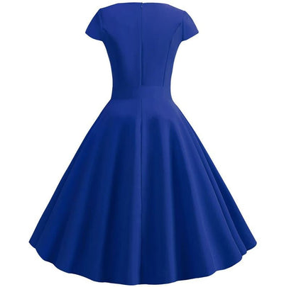 Abito Pin Up Anni '50 Blu