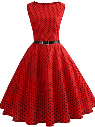 Abito Pin Up Rosso Anni '50