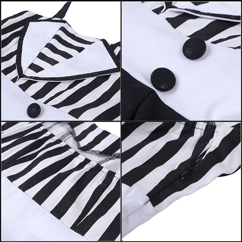 Abito Pin Up A Righe Anni '50