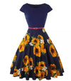 Abito Rockabilly Anni '50 Blu