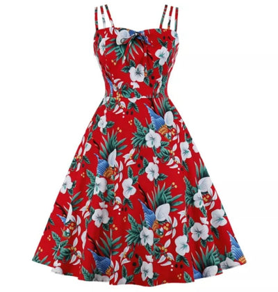 Abito Rockabilly Anni '50 Rosso