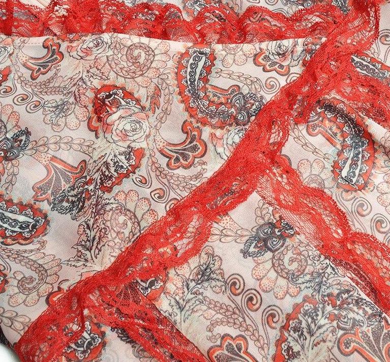 Abito In Pizzo Vintage Rosso