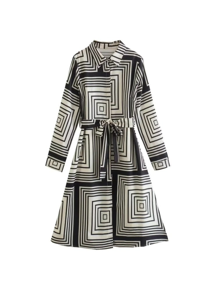 Abito Anni '70 A Quadri