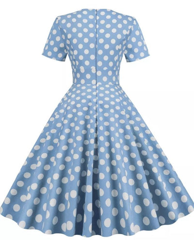 Abito Stile Vintage Anni '50 Blu