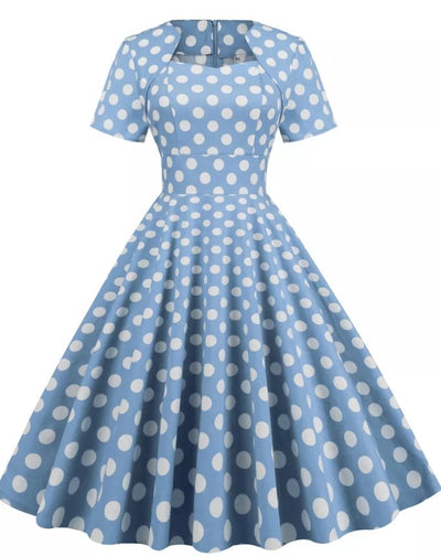 Abito Stile Vintage Anni '50 Blu