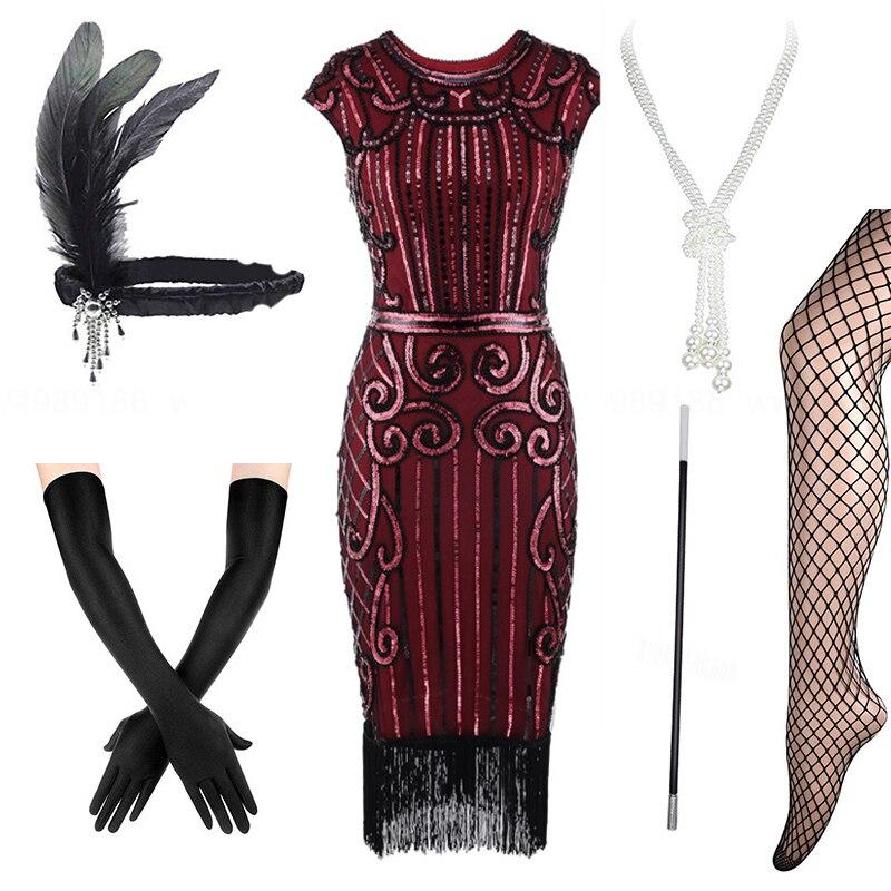 Abito Rosso Stile Anni '20 E '30