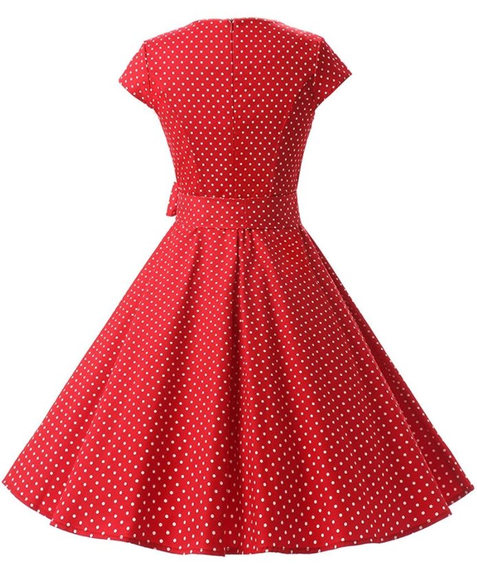 Abito Stile Anni '50 Rosso
