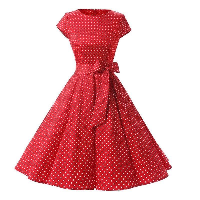 Abito Stile Anni '50 Rosso