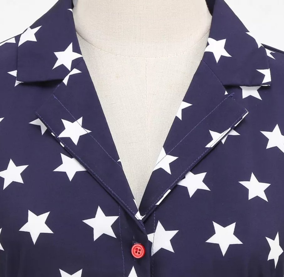 Abito Stile Anni '60 Da Donna Blu Royal