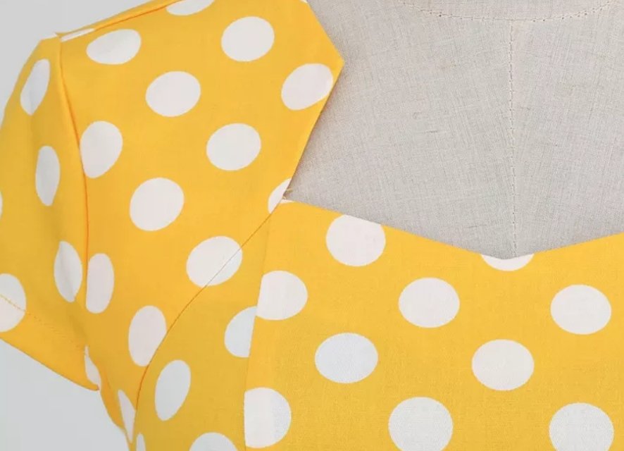 Abito Da Donna Stile Anni '60 Giallo