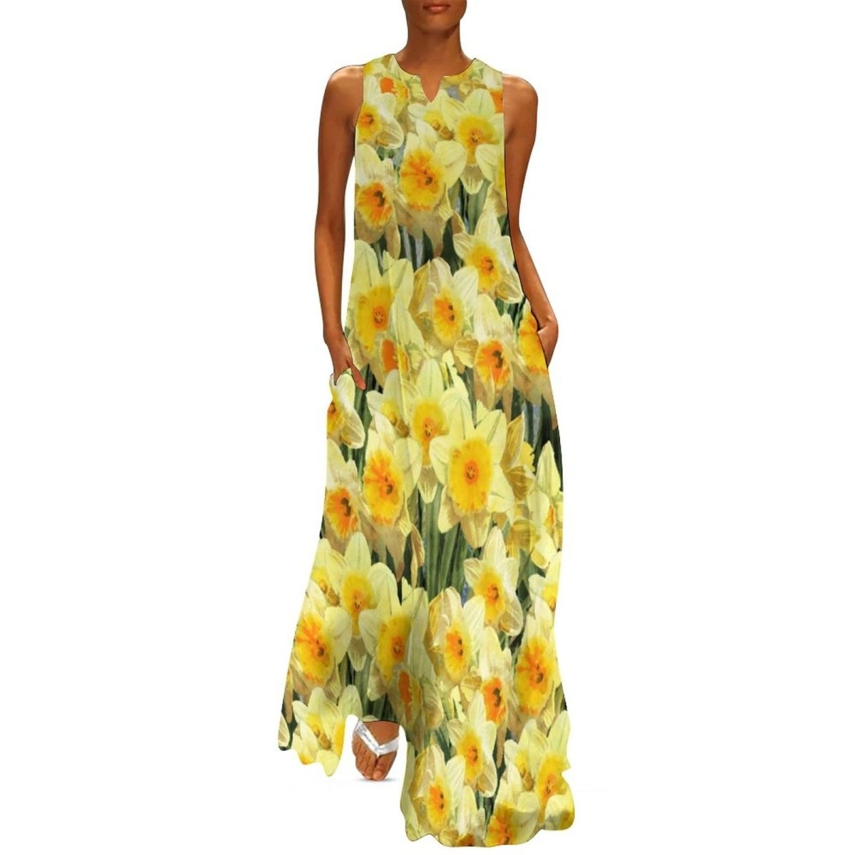 Abito Stile Anni '70 Floreale