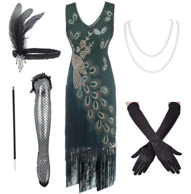 Abito Gatsby Verde Anni '20