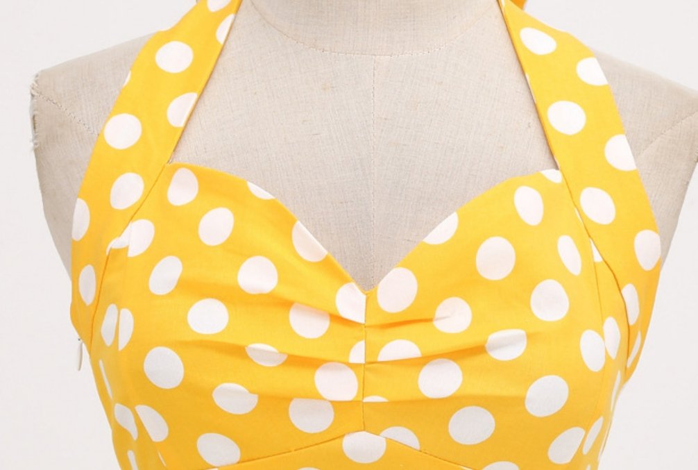 Abito Svasato Anni '50 A Spalla Scoperta