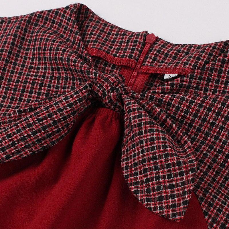 Abito A Trapezio Anni '50 Bordeaux