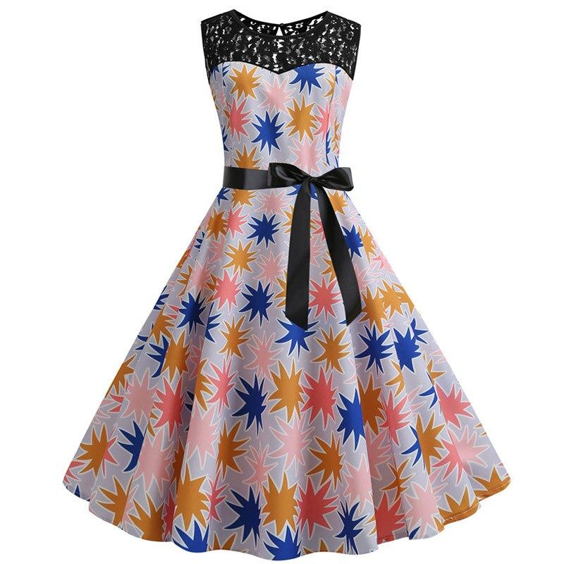 Abito Vintage A Trapezio Con Stelle