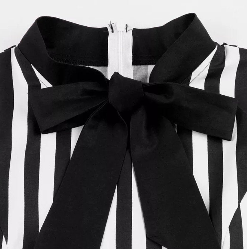 Abito Vintage A Trapezio Con Cintura Con Fiocco