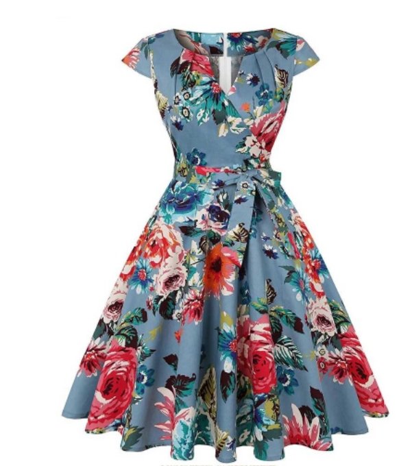 Abito A Tunica Vintage Floreale