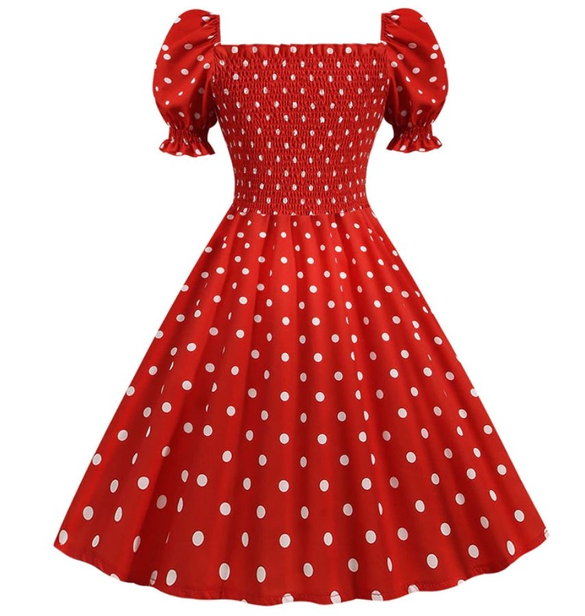 Abito Stile Anni '50 Rosso