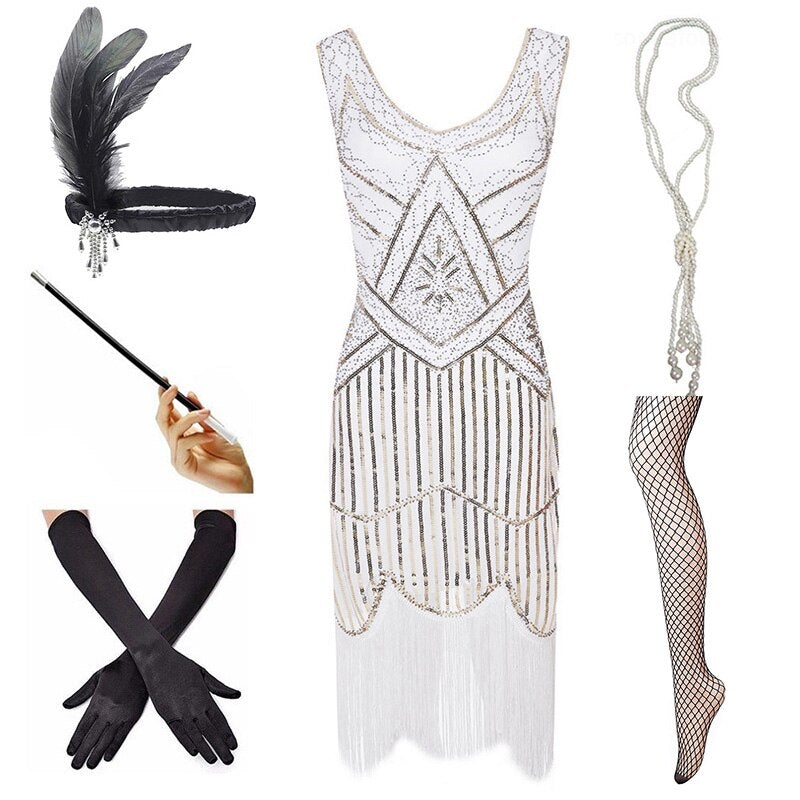 Abito Vintage 1920 Bianco