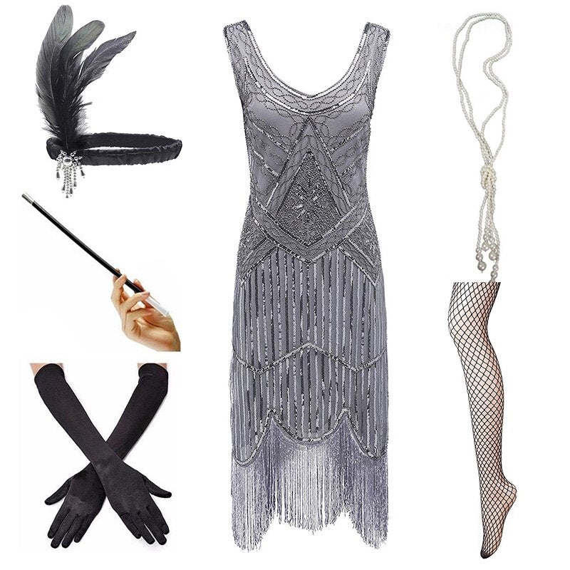 Abito Vintage 1920 Grigio