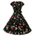 Abito Vintage Anni '50 Ciliegie Nere